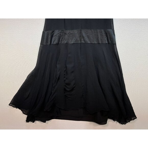 Banana Republic Women's Silk Halter Dress Sleeveless Size 6 Black Lightweight - Picture 9 of 9